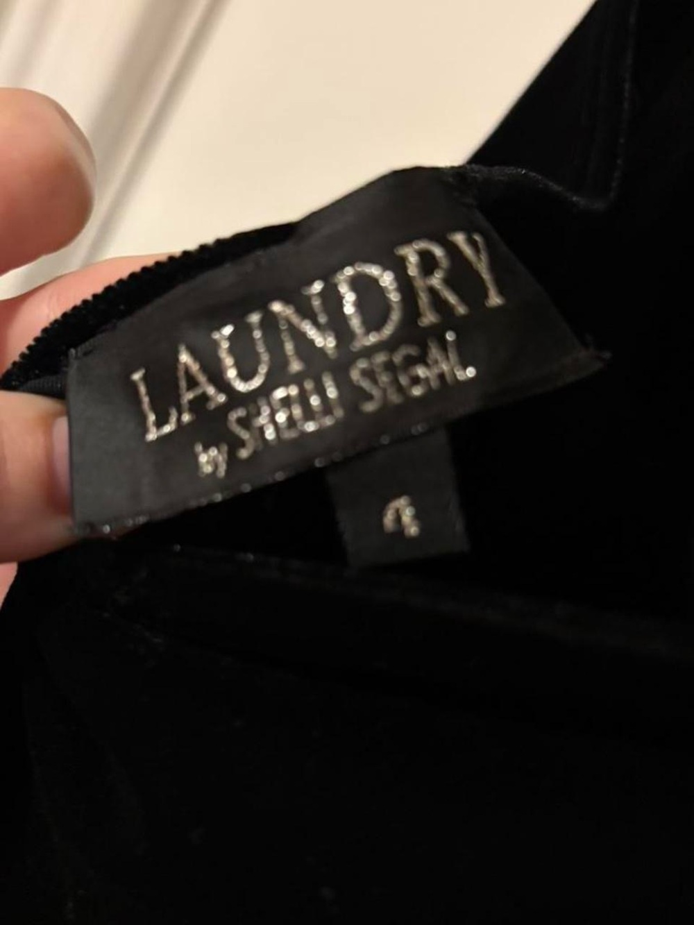Vintage‎ 90s Laundry by Shelli Segal black velvet maxi dress Size 4 - Picture 3 of 6
